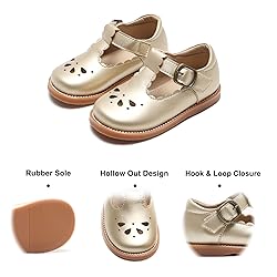Felix & Flora Toddler Little Girl Gold Mary Jane