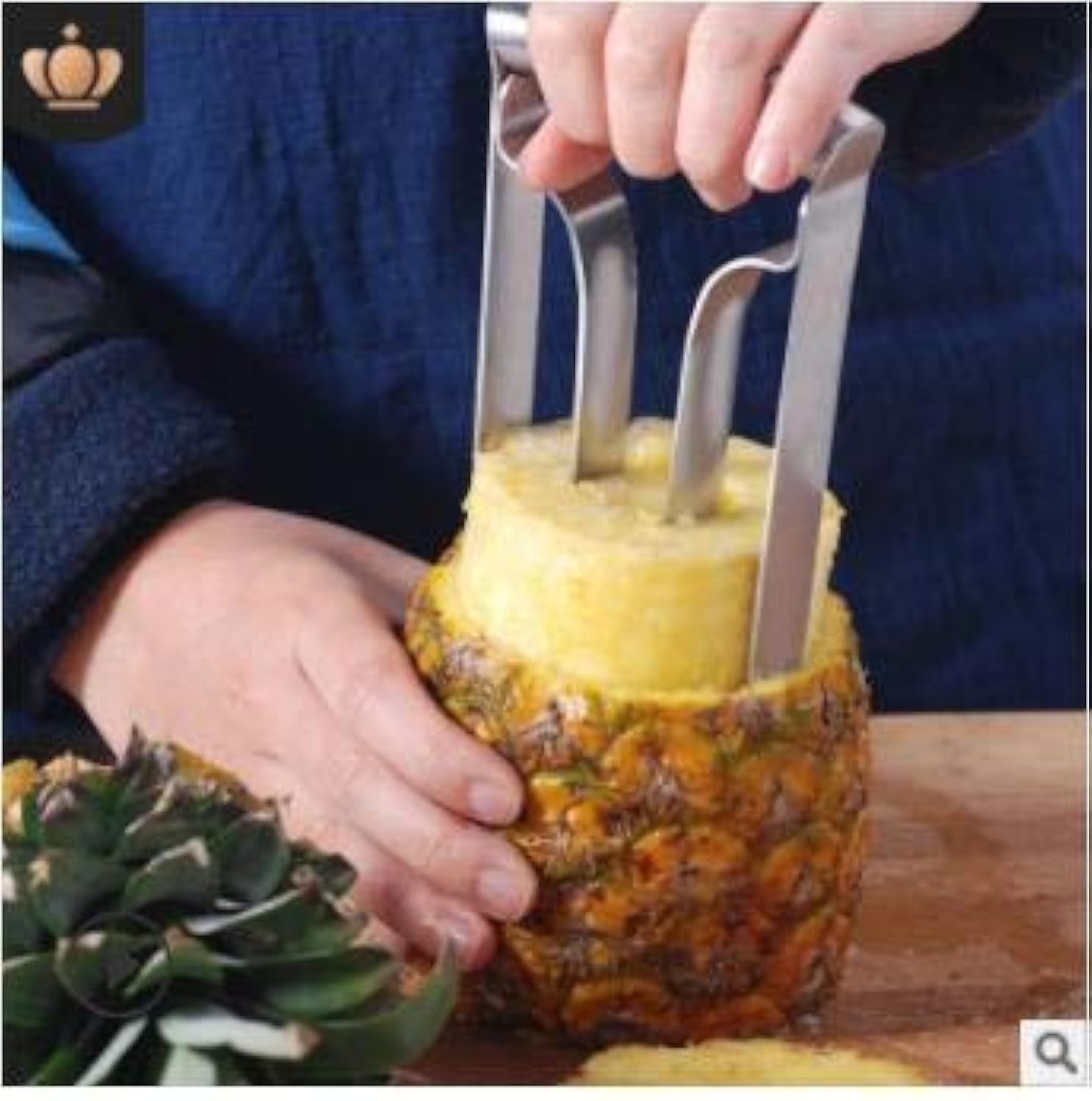 Xinapy Stainless Steel Pineapple Cutter Corer Peeler Fruit Cutter Corer Remover Kitchen Tool