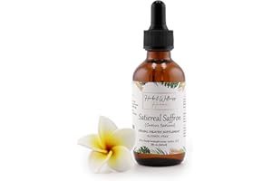 HERBAL WELLNESS HAWAII Satiereal Saffron (Crocus Sativus) Dried Stigmas Herbal Tincture Alcohol-Free (2 oz)