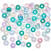 Hobbspring 200Pcs Mixed Color 10mm Round Lampwork Loose Beads for Jewelry Making
