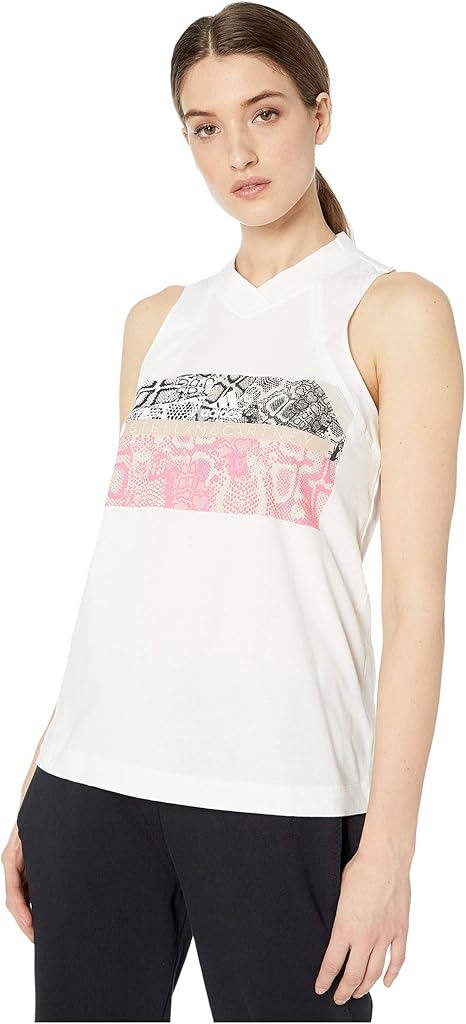 Amazon Adidas By Stella Mccartney Digi Print Graphic Tank Fk9685 White Xs キャミソール タンクトップ 通販