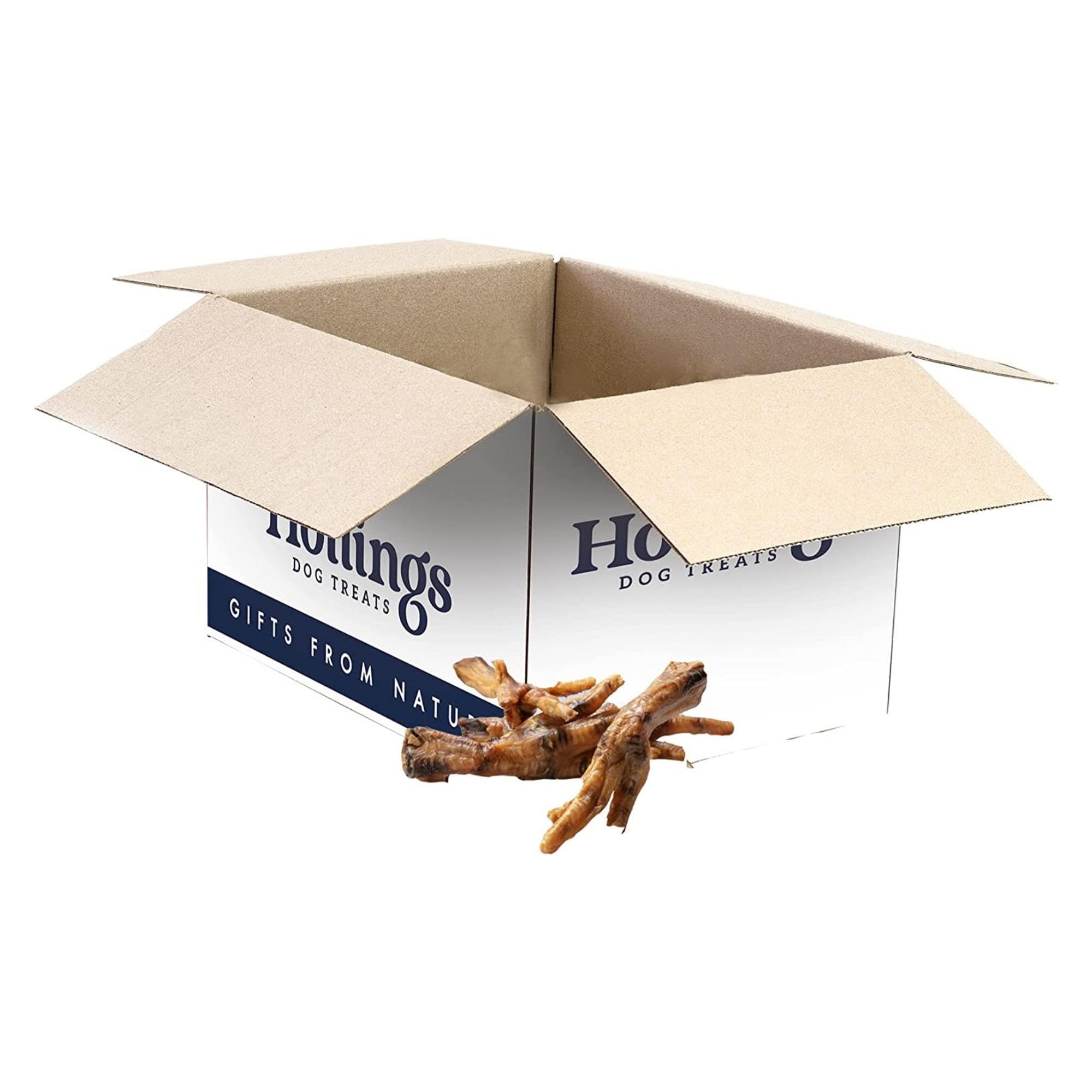 Hollings Chicken Feet Dog Treats, 100% Natural & Crunchy Treats for Adult Dogs, Grain Free & High in Protein (2kg)