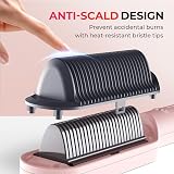 TYMO Hair Straightener Brush UK 2-in-1 Anti-Scald 5 Temp 130-210°C Pink view 5