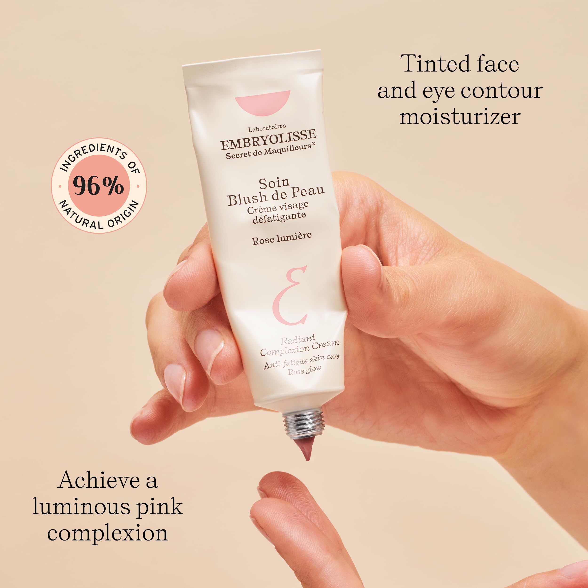 Embryolisse Radiant Complexion Cream. Hybrid Makeup & Face Moisturizer with Hyaluronic Acid & Shea Butter. Illuminating Care for Glowing Skin, 1.01 Fl.Oz.