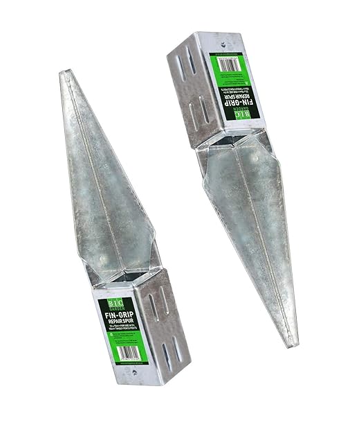 Fence Post Support Wedge Fin Grip Repair Spur 100mm Sq hot dip