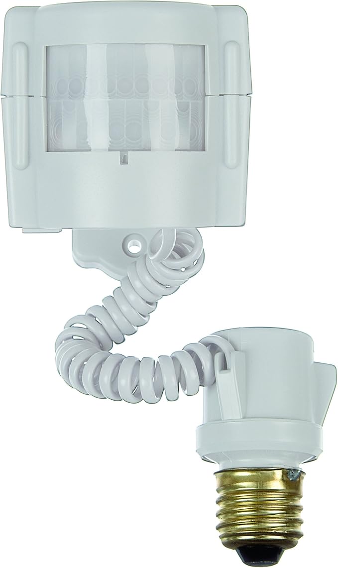Xodus Innovations HS3110D Motion Activated Indoor/Outdoor Light Adapter, White, Outlets
