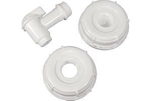 API KIRK CONTAINERS API Kirk Samson Stackers (ONLY) Accessory Kit for 5 and 6 Gallon - (1) 3/4" NPT Spigot and (2) 70mm gasketed caps (one pre-Perforated for use with Spigot)