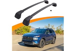 Snailfly Upgraded Crossbar Fit for Hyundai Santa Fe 2019-2023 Anti-Theft Roof Rack Rail Cross Bars for Luggage Kayak Ski Bike Snowboard Skiboard Cargo Carrier 165lbs Capacity
