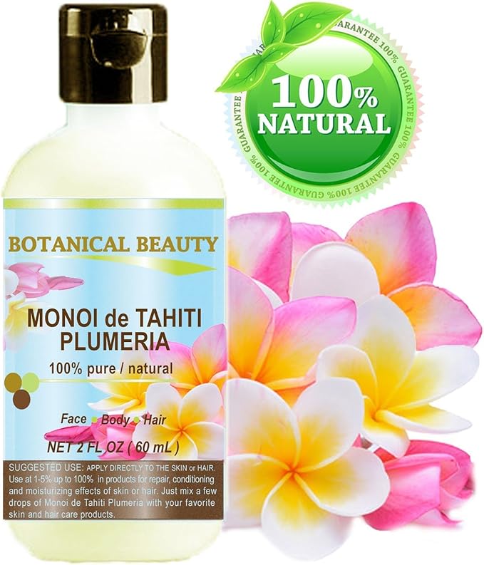 MONOI de TAHITI PLUMERIA OIL 100 Natural/100 PURE BOTANICALS 60 ml