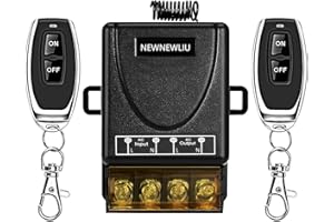NEWNEWLIU AC110V Wireless Light Switch and Receiver kit,AC110V/120V/240V/30A Relay RF Remote Control with 328FT Long Range for Smart Home,Pump Control,Dust Collector,Industrial Electrical Equipment.