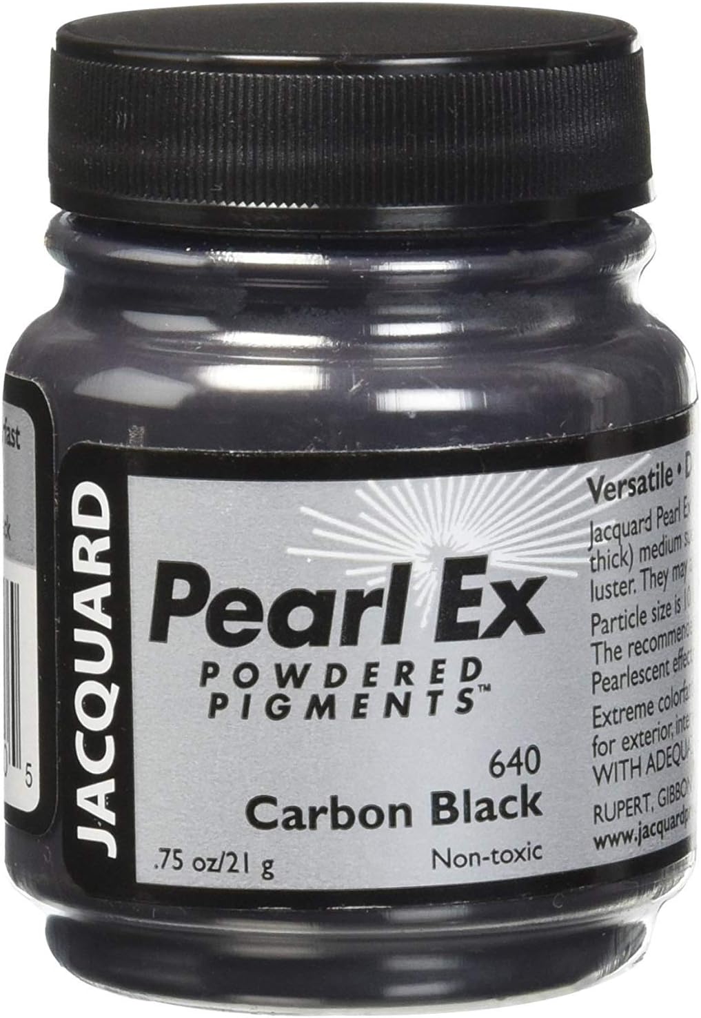 Jacquard Jac-JPX1640 Pearl Ex Powdered Pigment, 0.75 oz, Carbon Black