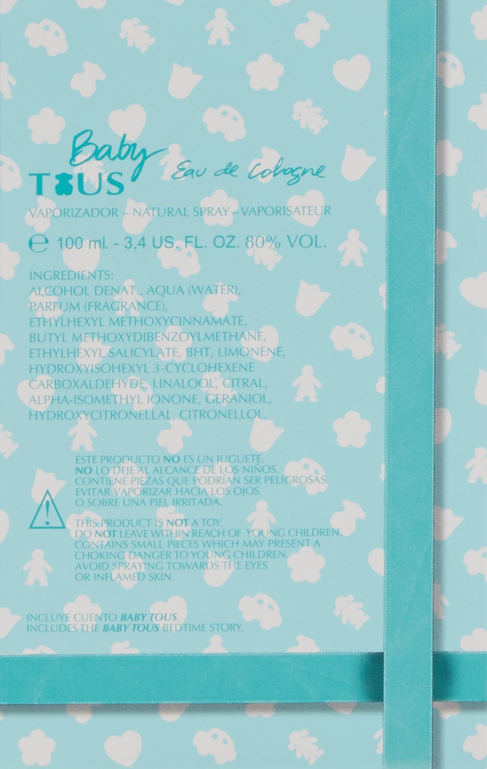 TOUS Baby Cologne for Boys and Girls. Fresh, Powdery Perfume, Gentle Scent for Babies & Toddlers. Ideal Baby Gift, 3.4 Fl Oz