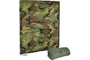 MEDALS OF AMERICA EST. 1976 Military Gear Blanket Poncho Liners Woobie Emergency Blanket - Military Surplus Cold Weather Camping and Hunting Woobie Blanket (Woodland)