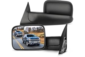 SCITOO Towing Mirrors fit 1994-2001 for Dodge Ram 1500 1994-2002 for Dodge Ram 2500 3500 Manual Folding and Flip Up No Heated No Turn Signal Tow Mirror Pair Set