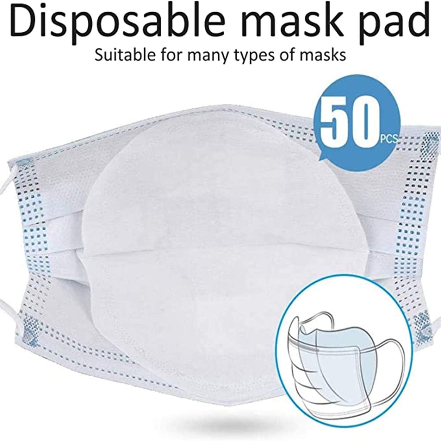 Disposable Filter Pads, Skin-Friendly, Blocking Droplets, Safe Activated Carbon Breathing Filter, Disposable Air Purifying