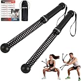 COCTN Cordless Battle Rope for Home Gym, Heavy Duty Portable with Poster | Weighted Ropeless Battle Rope for Strength Building, Cardio Fitness, HIIT, Forearm Exercise. Arm Trainer Workout Equipment.