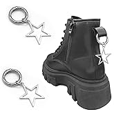 Shoelace Charm for Sneakers, Goth Charms Chain for Canvas Shoes, Boot Keychain Bag DIY Punk Accessory Decorations Clip for Girls Women