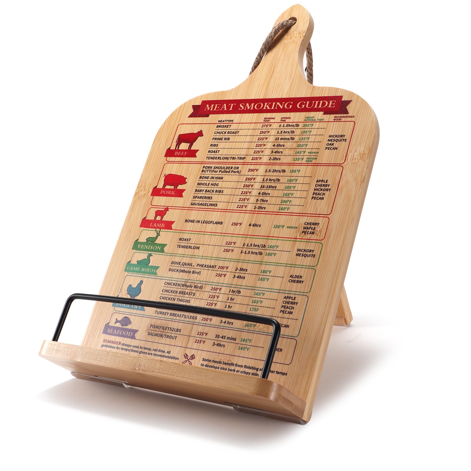 Cook Book Stand,Recipe Book Holder with Measurement Conversion Chart,House Warming Gifts new Home，Bamboo Cookbook Stand,Gifts for Women & Friends,Essential Accessories for Recipe Book Stand