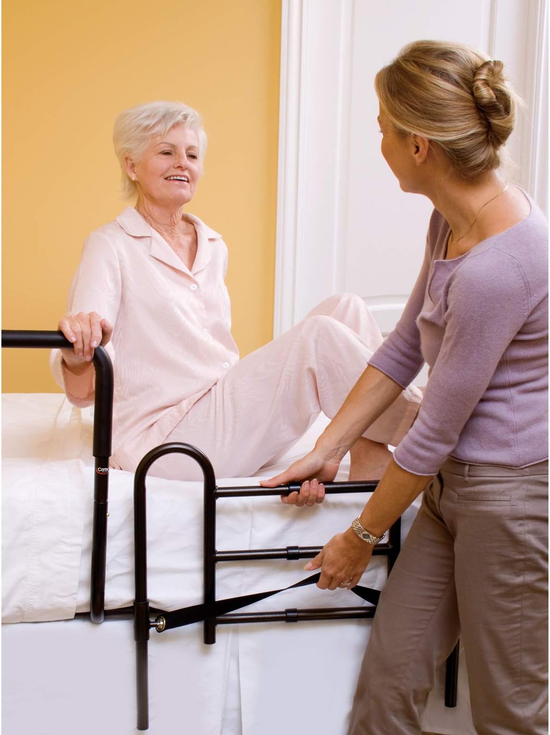 Carex Health Brands Easy-Up Bed Rails for Elderly - Adult Bed Hand Rails - Bed Safety Rails for Seniors, Black (FGP56900): Health & Personal Care