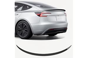 Arcoche Spoiler for Tesla Model 3 2025 2024 Performance Spoiler Wing ABS Rear Trunk Lip Tail Lid for Model 3 Highland (Glossy Black)