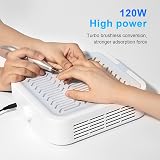 Layhou 120W Nail Dust Collector Turbo Brushless Nail Vacuum Extractor w/ Filter view 2