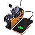 FosPower NOAA Emergency Weather Radio A1 7400mWh Portable Power Bank, AM/FM, USB/Solar/Hand Crank Charging, Battery Operated,