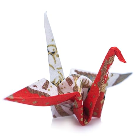 Amazoncom Pack 10 Red And White Origami Crane Birds