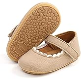 Meckior Infant Baby Girls Soft Sole Bowknot Princess Wedding Dress Mary Jane Flats Prewalker Newborn Light Baby Sneaker Shoes