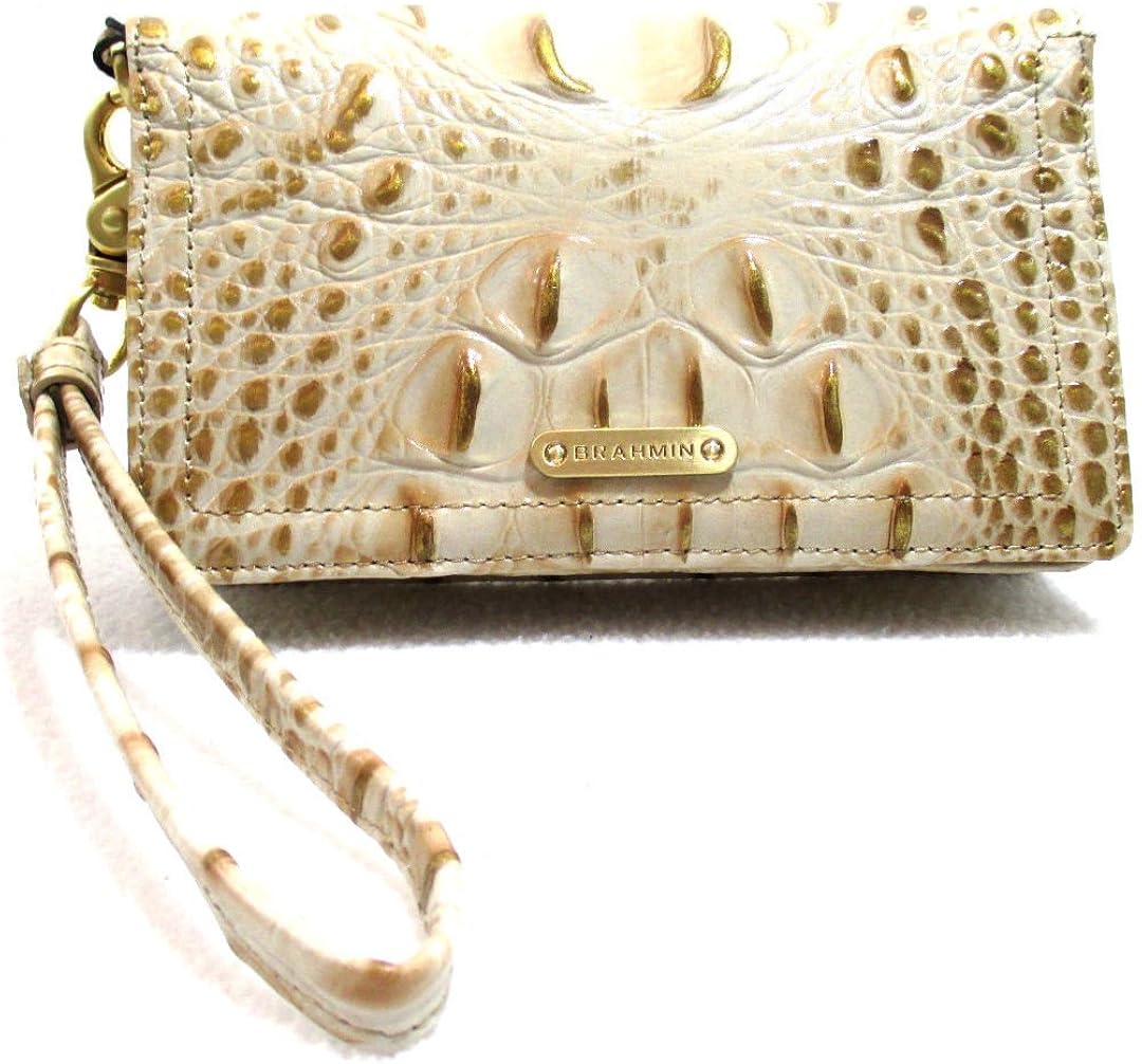 Brahmin Leather Debi Wallet Wristlet Champaign Melbourne Handbags