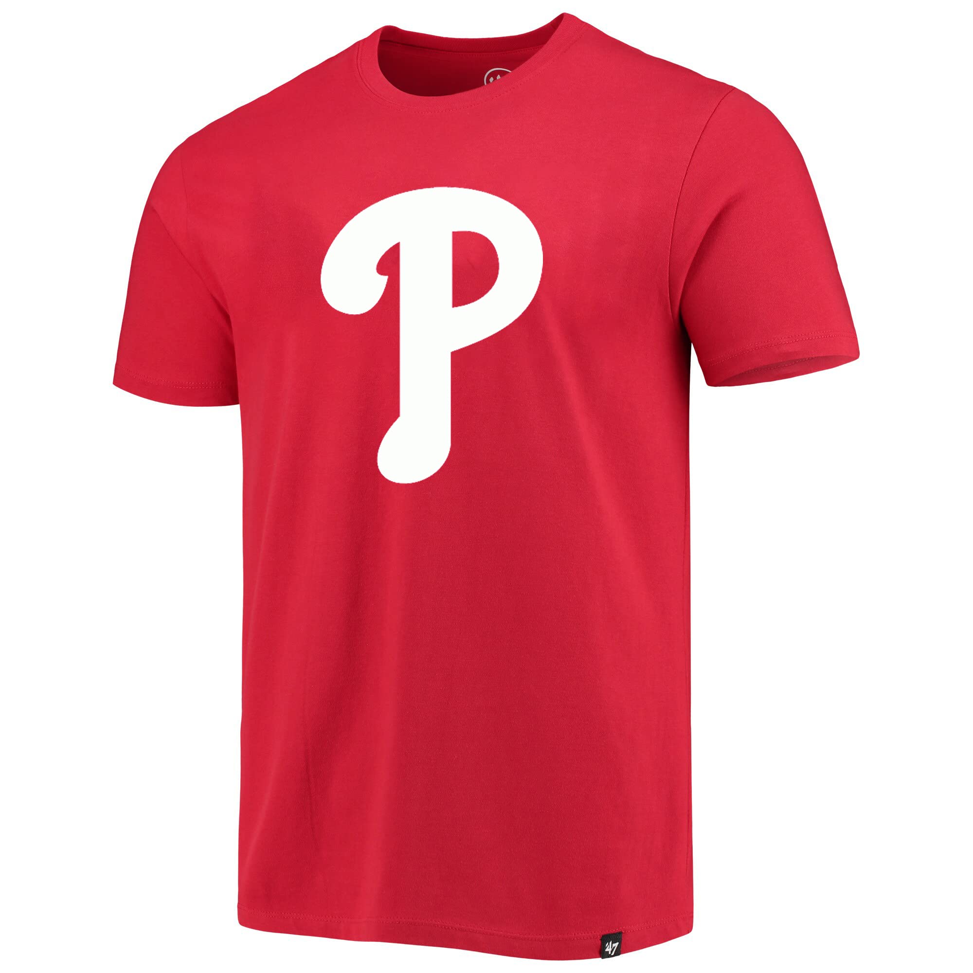 MLB Men's Imprint Match Team Color Primary Logo Word Mark T-Shirt (Philadelphia Phillies Red, Large) Image