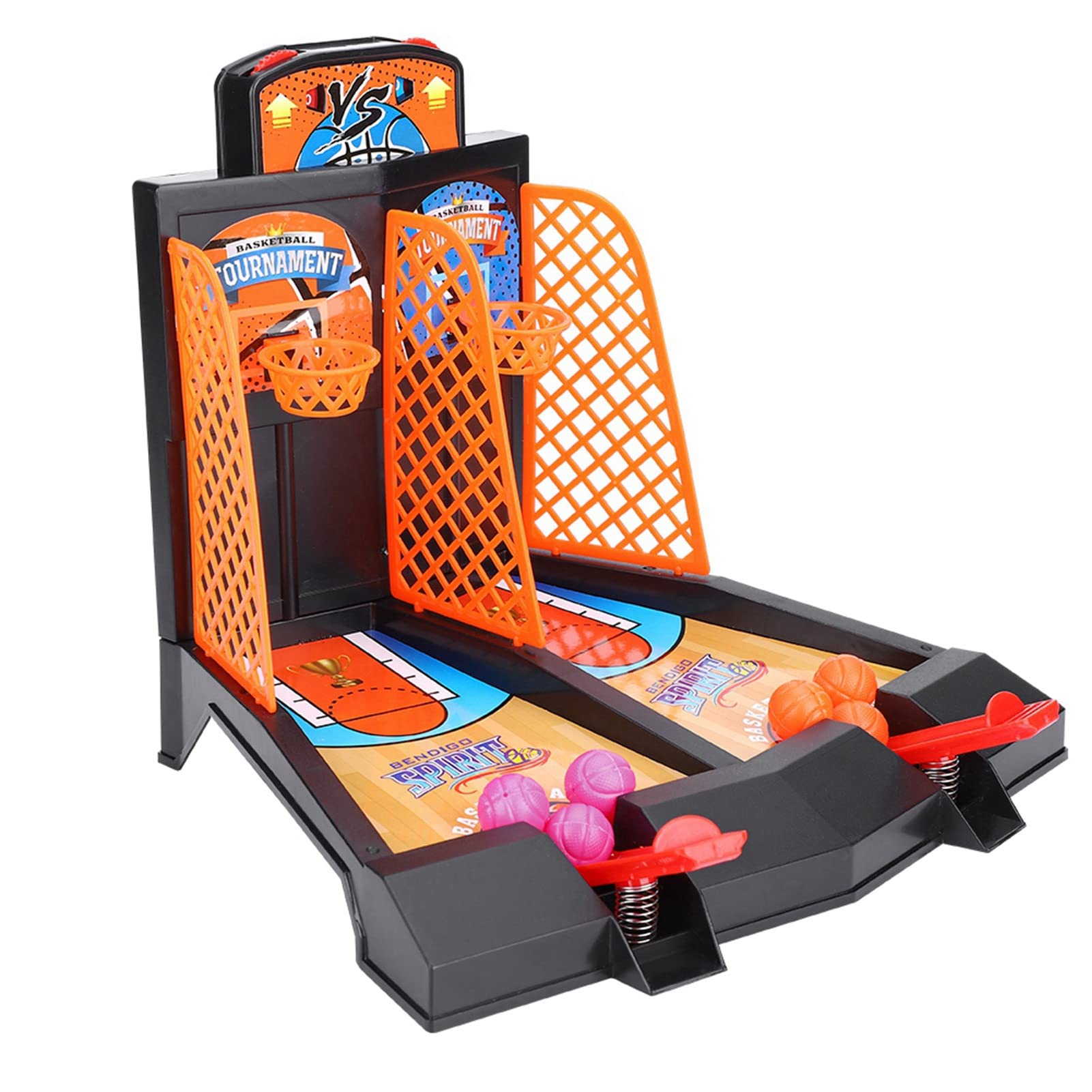 VGEBY Basketball Shooting Game, 2-Player Kids Basketball Tabletop Game Desktop Intelligence Toy Set with 6 Balls for Children Gift