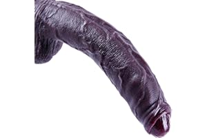 13.6 inch XXL giant uncut dildo, huge foreskin realistic dildo, black silicone anal penis with big suction cup, thick fat G-s