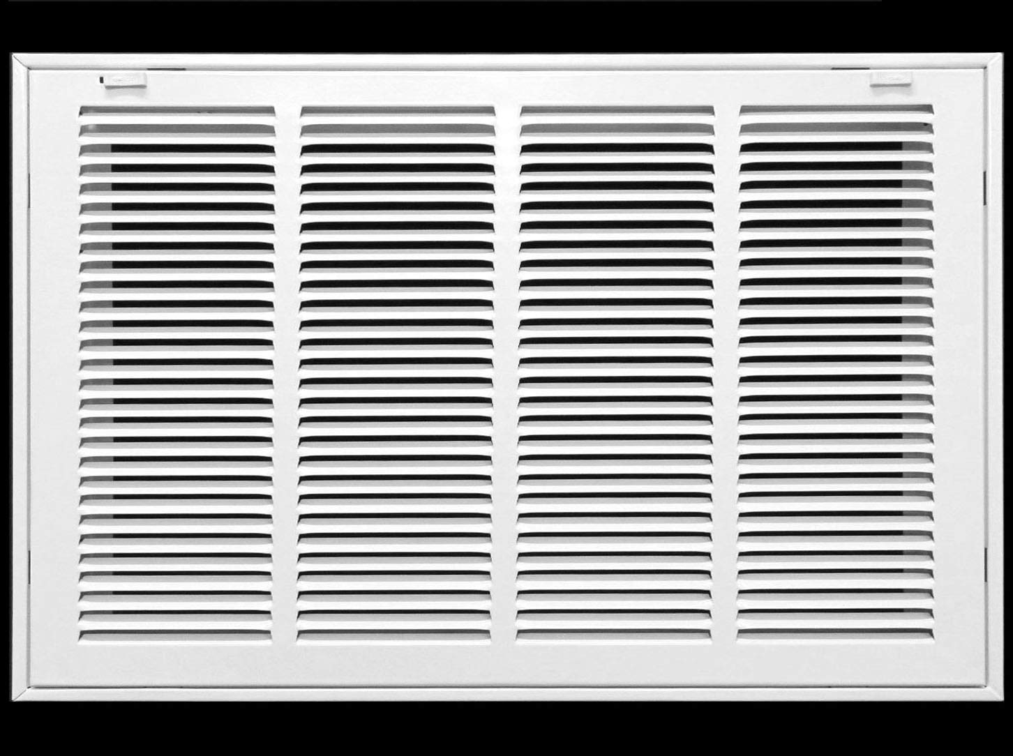 Photo 1 of HVAC Premium 22 x 10 Duct Opening Steel Return Air Filter Grille, for 1-inch Filter, Removable Door, Flat Stamped HVAC Vent Cover Grille, Outer Dimensions 24.5 x 12.5