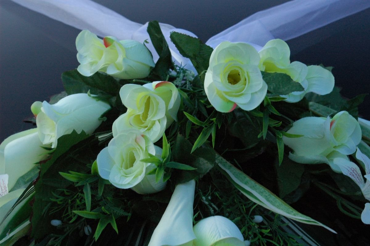 Spitze Strauss car jewellery rose decoration wedding Weiß 5 — image 1