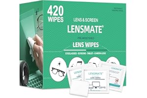 Lensmate 420 Count Lens Wipes for Eyeglasses, Pre-Moistened & Individually Wrapped Eyeglass Wipes, Lens Cleaning Wipes for Eyeglasses, Sunglasses, Goggles and Camera Lens