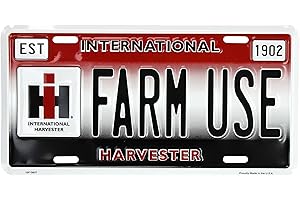 KEY ENTERPRISES, INC. International Harvester Farm Use Embossed Metal Decorative Plate 16208