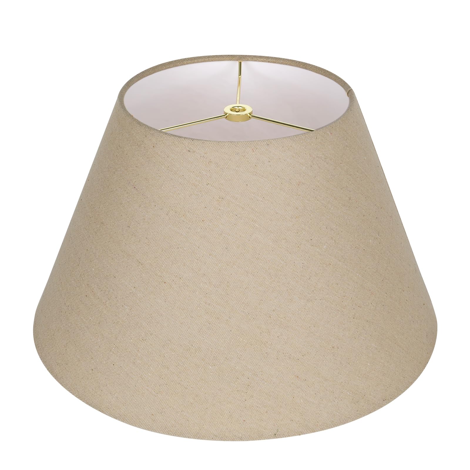 Photo 1 of ALUCSET Lamp Shades, Replacement Lampshades for Table Lamps, Barrel Lamp Shade 7x13x7.8inch, Natural Linen Lampshade, Hand Crafted Lamp Cover, Brown