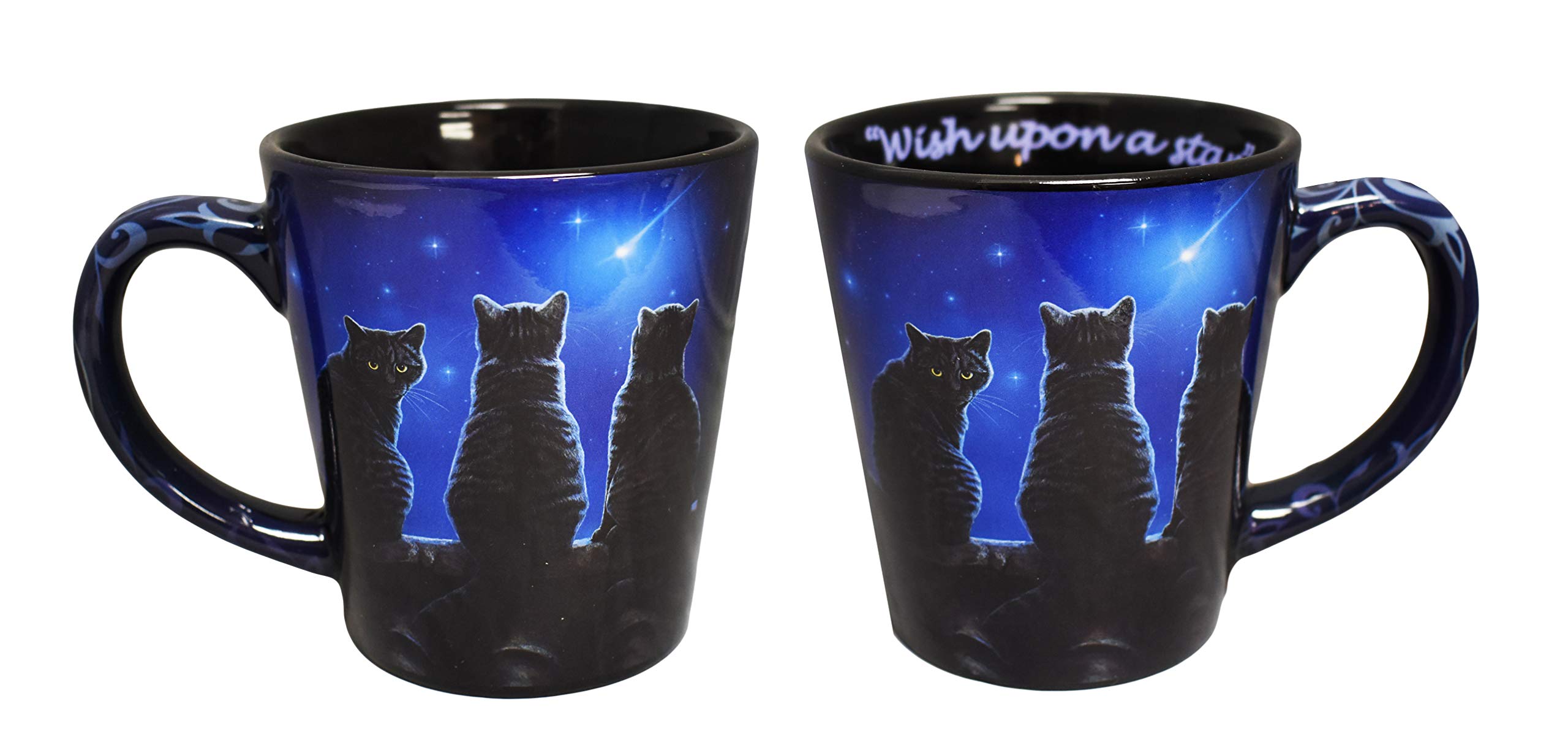 Midsouth Products Lisa Parker Latte Mug 14 Oz - Cats Wish Upon A Star