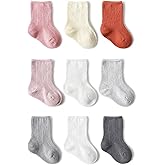 SHARELY SHEEP Toddler Socks Unisex Baby Baby Crew Cotton Cuff Socks for Infant Girls Stocking Stuffer for Kids 0-36 Months