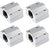 uxcell SCS10UU Linear Ball Bearing Slide Block Units, 10mm Bore Dia (Pack of 4)