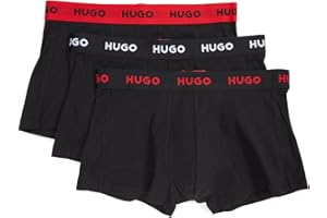 HUGO Men's 3 Pack Bold Logo Cotton Stretch Trunks