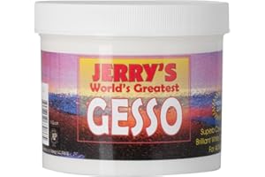 JERRY'S ARTARAMA Jerry's World's Greatest Acrylic Ultra Bright White Gesso Primer - Non-Yellowing - Highly Pigmented Gesso Primer ideal for Students, Professionals, Artists - One Quart (32 oz)
