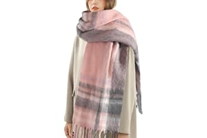 Ymomode Women's Fall Winter Scarf Scarves for Women Gifts Plaid Blanket Scarf Soft Chunky Large Blanket
