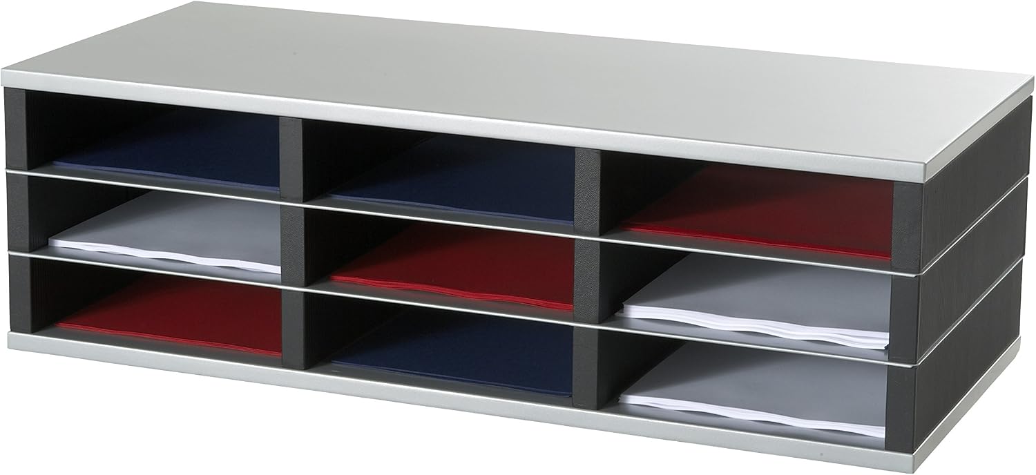 Fast Paper 9 Compartment A4 Sorter, White, 66.5 cm (L) x 22 cm (W) x 32.5 cm (H)