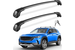 FengYu Lockable Roof Rack Cross Bars 260lbs Compatible with Mazda CX-50 & CX50 Hybrid 2023 2024 2025 (with Flush Side Rails),Heavy Duty Aluminum Roof Rails Crossbars Cargo Bars Canoe Rooftop Black