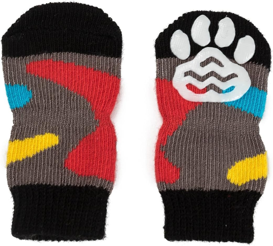 Pet Heroic Anti-Slip Knit Dog Socks&Cat Socks with Rubber Reinforcement, Anti-Slip Knit Dog Paw Protector&Cat Paw Protector for Indoor Wear, Suitable for Small&Medium&Large Dogs&Cats