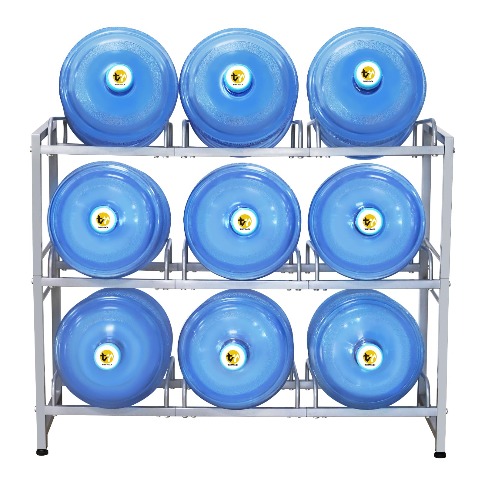 Photo 1 of ***MISSING PARTS***
THRIFTYRACK 5 Gallon Water Jug Holder 9 Jugs Capacity, Newly Upgraded 3-Tier Heavy Duty Water Cooler Jug Storage Rack, Detachable Organizer Shelf for Home, Office, Garages Black