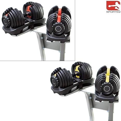 Sporteq - Mancuernas ajustables (24 kg, 40 kg de peso, para ...