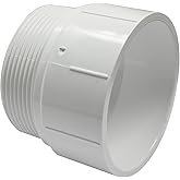 Canplas 192873 PVC DWV Male Adapter, 3-Inch, White