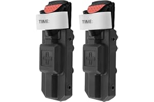 AGGXPF Tourniquet Holder with Combat One-Handed Tourniquet, Tatical Pouch Included Rescue Medical Tourniquet for Emergency First Aid, 2 Pack Black Tourniquet Tatical Pouch Kit